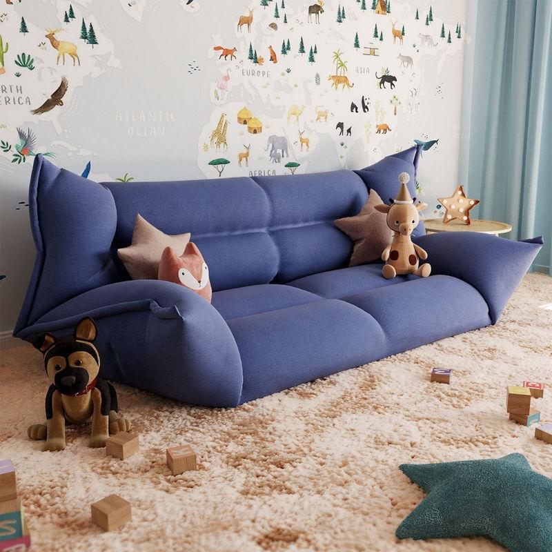 babyonlineshop Nature Kid Faltsofa blau mehrfach verstellbar mit rutschfestem Unterboden Cyber Monday