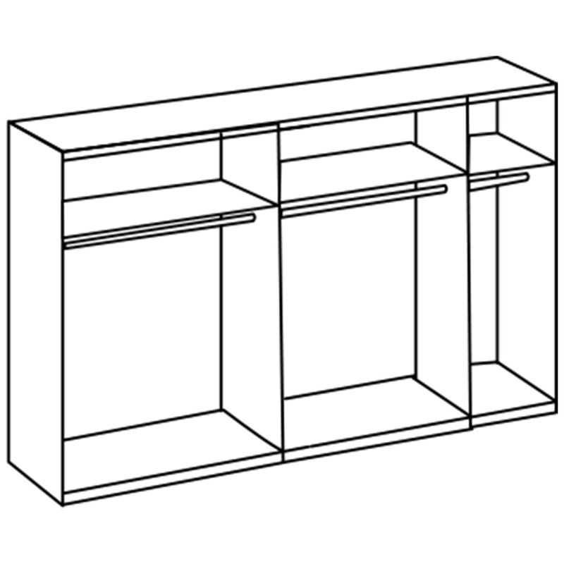babyonlineshop Wimex Detroit Schwebetürenschrank 250 cm Plankeneiche Dekor/Raw steel Saisonale Angebote
