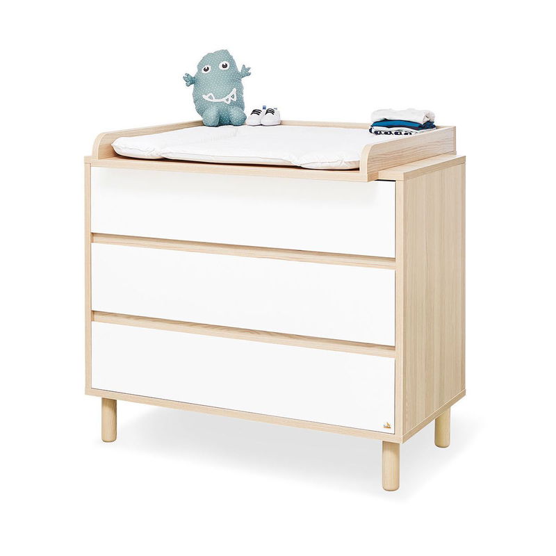 babyonlineshop Pinolino Flow Kinderzimmer breit groß Dekor Esche/weiß Preisnachlass
