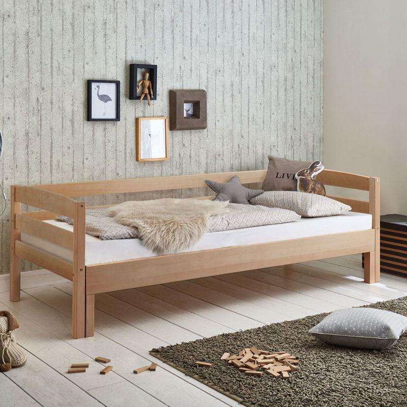 babyonlineshop Relita EMILIA Einzelbett Buche massiv Natur 90/180 x 200 cm ausziehbar Tägliche Deals
