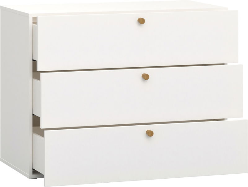babyonlineshop Vox RELI - Kommode mit Schubladen und Eichengriff / Alabasterweiß Top Angebot