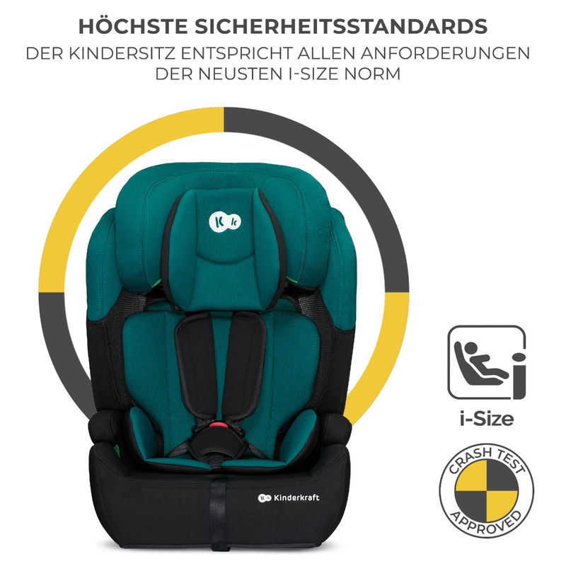 babyonlineshop Kinderkraft Comfort Up i-Size Kindersitz green 76 - 150cm 8kg Letzte 3 Tage