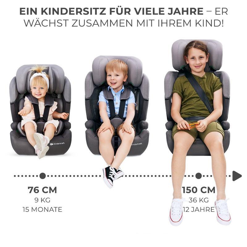 babyonlineshop Kinderkraft Comfort Up i-Size Kindersitz green 76 - 150cm 8kg Letzte 3 Tage
