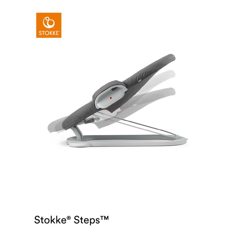 babyonlineshop Stokke® Steps™ Bouncer White Deep Grey Babywippe passend zum Hochstuhl Bis zu 50% Rabatt