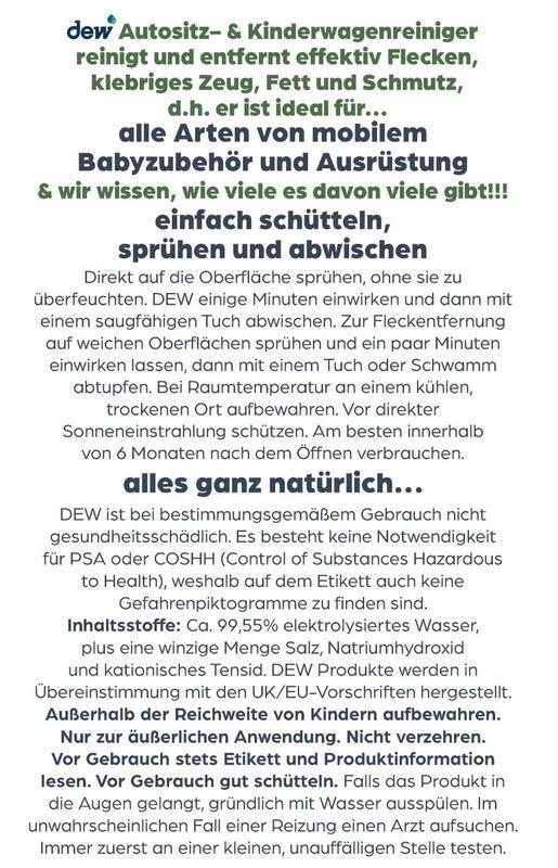 babyonlineshop tfk by dew - Autositz und Kinderwagen Reiniger (500ml) Discount Store für neue Produkte