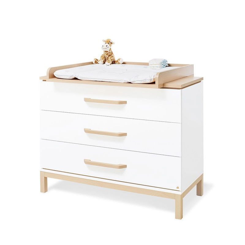 babyonlineshop Pinolino Light Kinderzimmer breit groß - 3T Weiß/Kiefer massiv Speichern exportieren