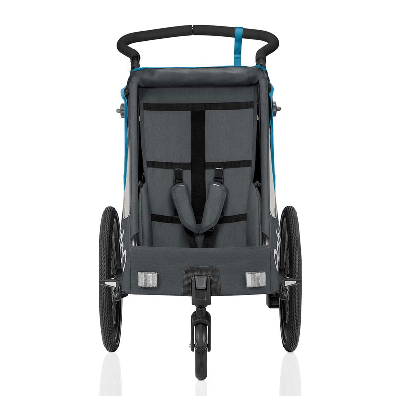 babyonlineshop Qeridoo Qupa1 Blue Fahrradanhänger 360-Grad-Buggyrad und Deichsel 2023 Blitzverkäufe