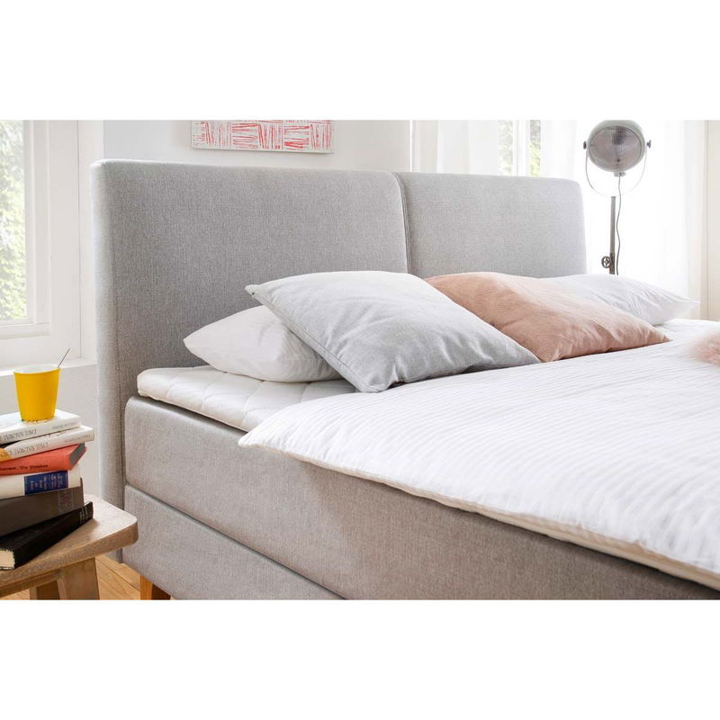 babyonlineshop Meise Möbel Greta Boxspringbett 180 x 200 cm Taupe Stoff - inklusive Lieferung Exklusive Angebote