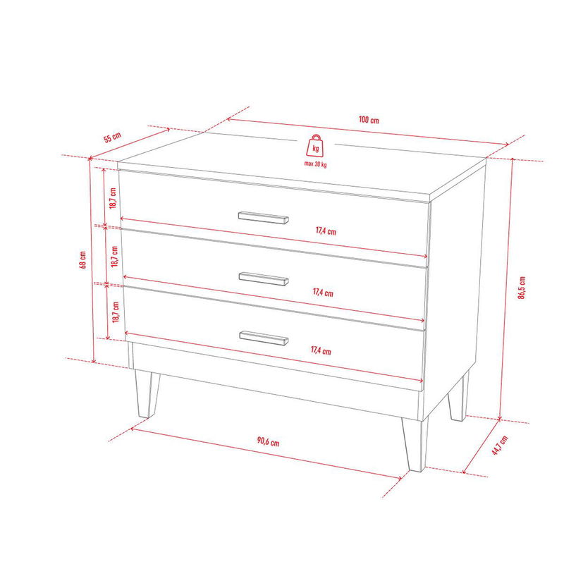 babyonlineshop VOX Lounge Kommode grau/eiche Wochenangebot