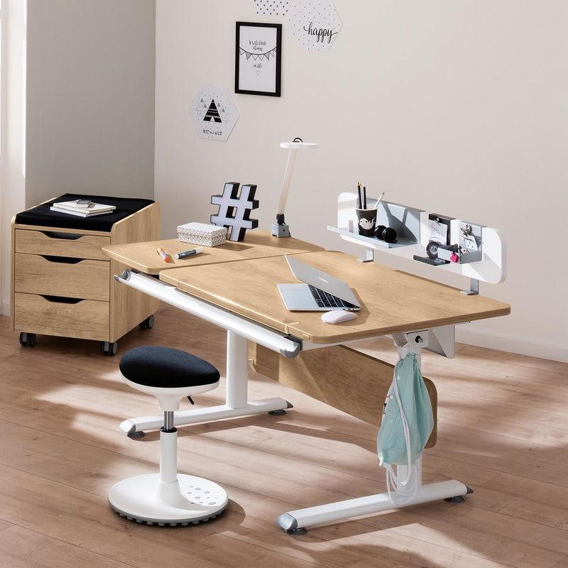 babyonlineshop Paidi Rollcontainer 3S Eiche-Nebraska für Schreibtisch Diego - 3 Schubkästen Kostenlose Rückgabe