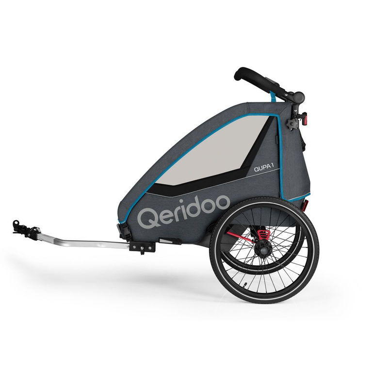 babyonlineshop Qeridoo Qupa1 Blue Fahrradanhänger 360-Grad-Buggyrad und Deichsel Hotsell