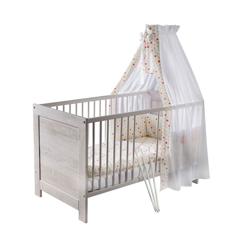 babyonlineshop Schardt Nordic Halifax Kinderbett 70 x 140 cm Halifax Eiche/Weiß Valentinstagsangebot
