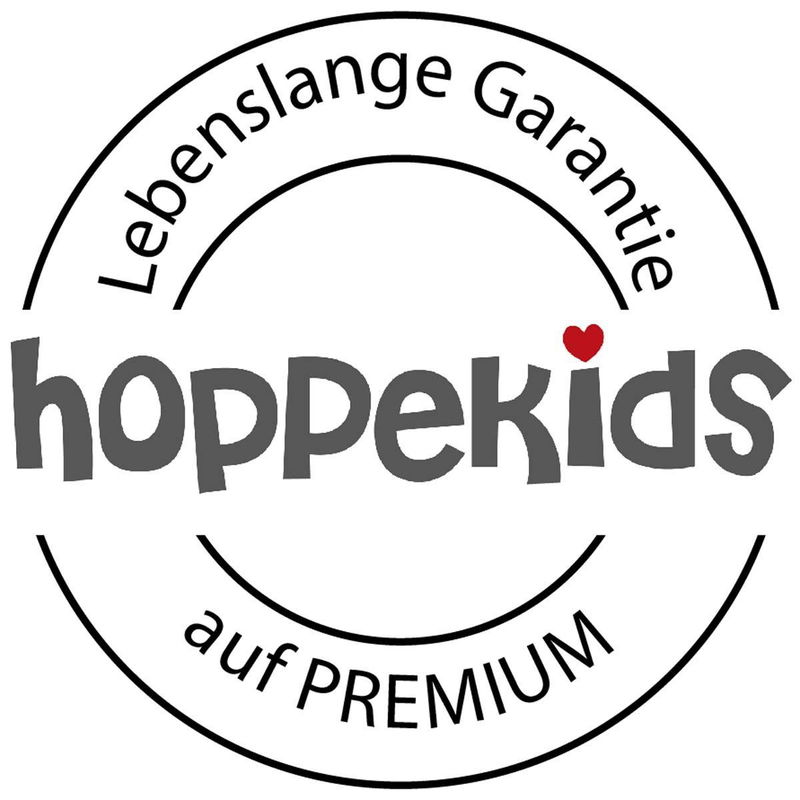 babyonlineshop Hoppekids Hochbett ECO Luxury 90x200 cm mit gerader Leiter Tischplatte & Lounge-Ecke Exklusive Angebote