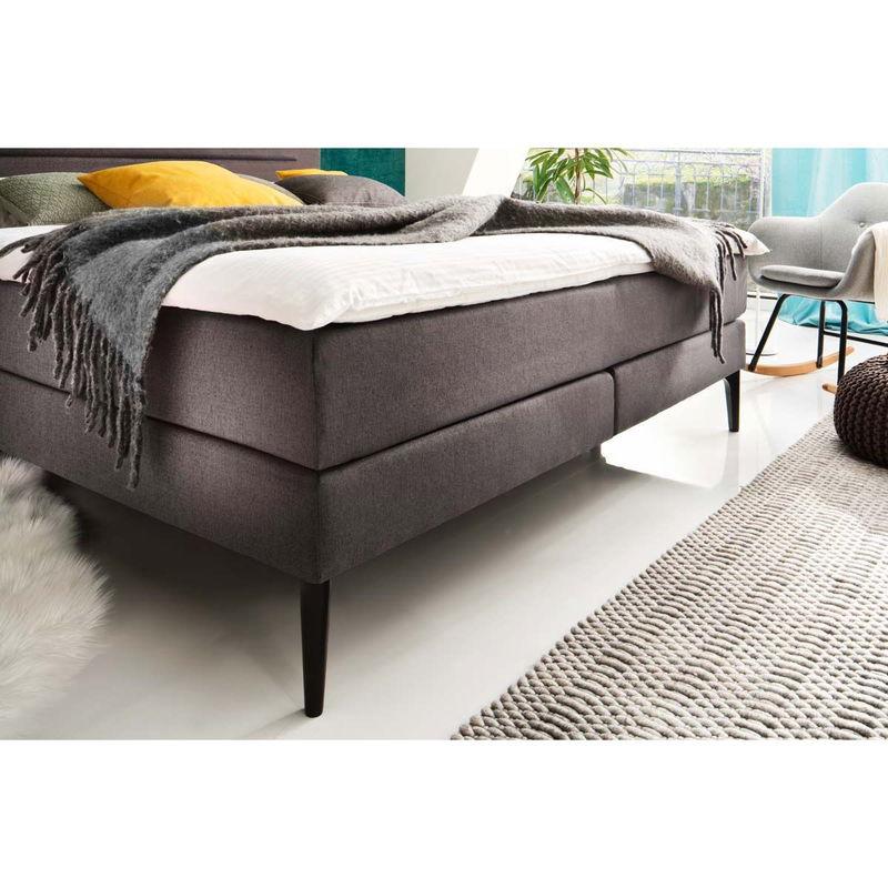 babyonlineshop Meise Möbel Massello Boxspringbett 180 x 200 cm anthrazit Stoff - inklusive Lieferung Neuheiten