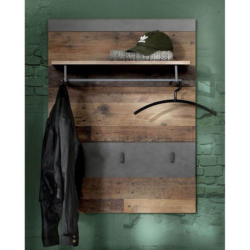 babyonlineshop trendteam Indy Garderoben-Set 2-teilig Old Wood / Graphit Grau Neueste Stile