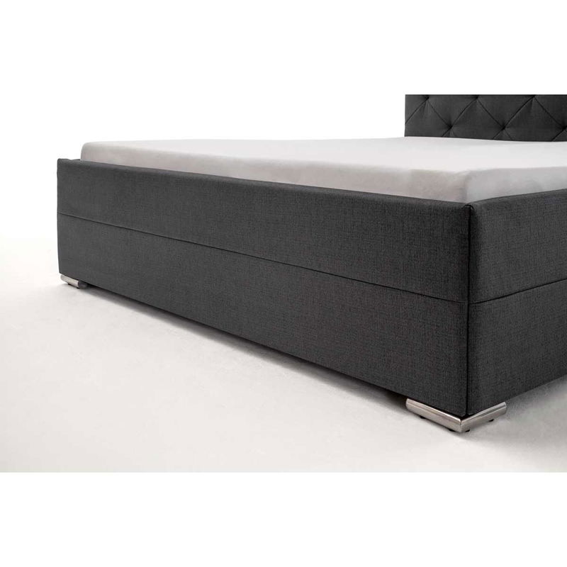 babyonlineshop Meise Möbel Chicago Polsterbett anthrazit 180 x 200 cm mit Chromfüßen Bis zu 60% Rabatt