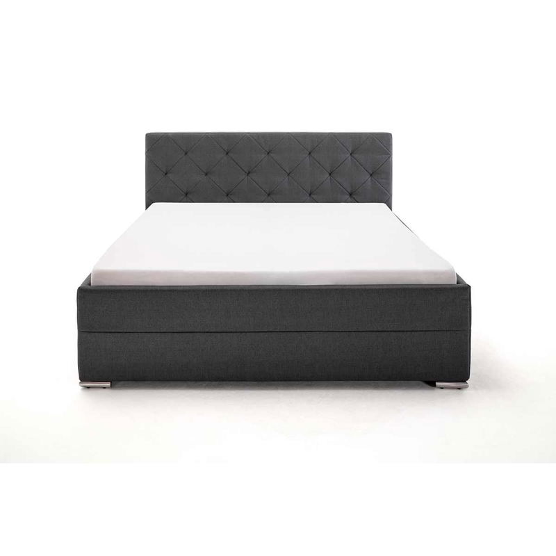 babyonlineshop Meise Möbel Chicago Polsterbett anthrazit 180 x 200 cm mit Chromfüßen Bis zu 60% Rabatt
