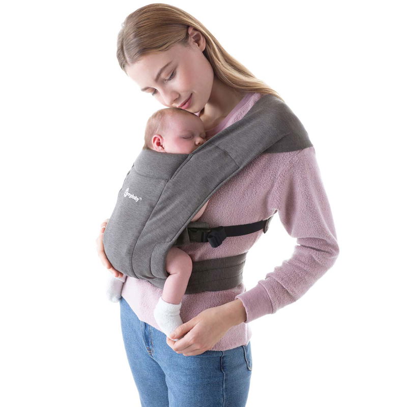 babyonlineshop Ergobaby Embrace Pure Black Babytrage für Neugeborene Jubiläumsangebot