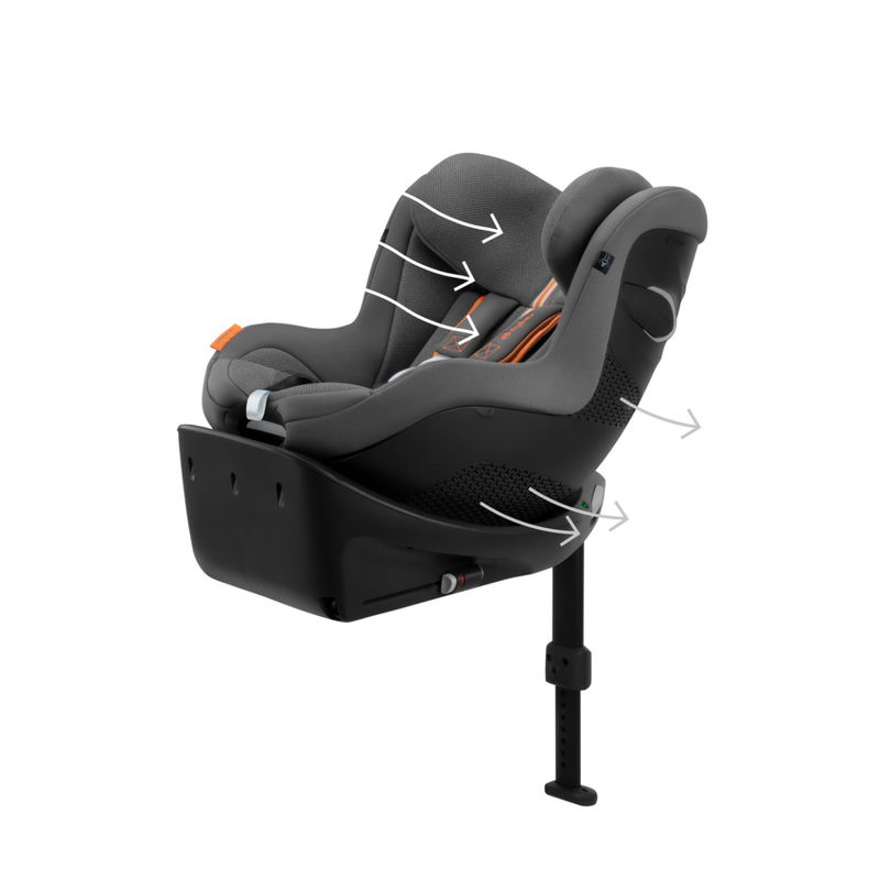 babyonlineshop CYBEX Sirona Gi i-Size Plus Lava Grey ab Geburt bis 105 cm (ca. 4 Jahre) Online Outlet