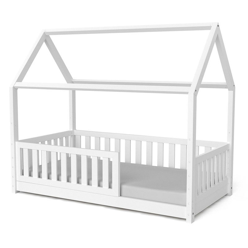 babyonlineshop Nature Kid Lilly Hausbett Kiefer weiß lackiert Liegefläche 90 x 200 cm Nur für heute