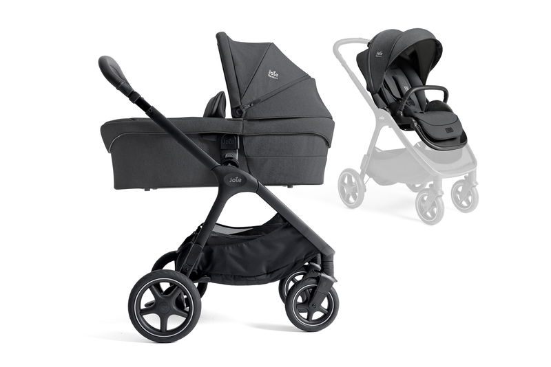 babyonlineshop Joie Signature Kombi-Kinderwagen Finiti inkl. Babywanne Ramble XL Ebony Rabatt
