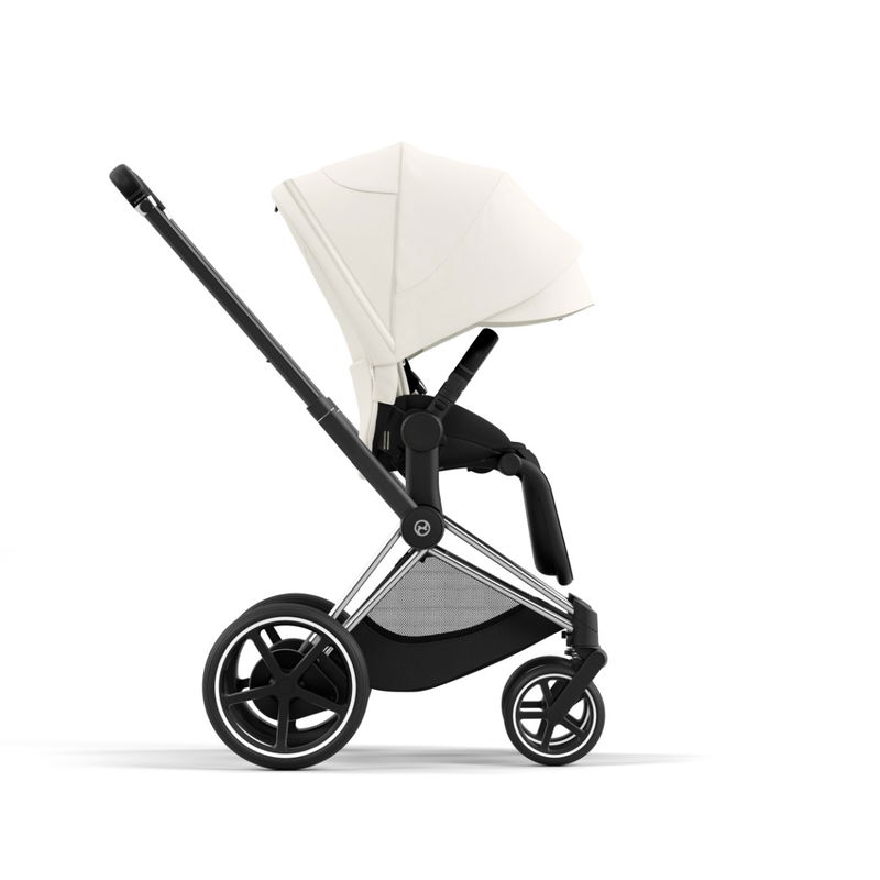 babyonlineshop CYBEX e-PRIAM Sportwagen Off White Gestell wählbar New Generation Lagerräumung