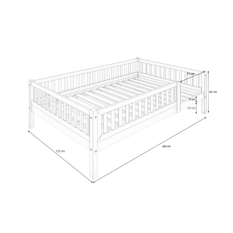 babyonlineshop Nature Kid Lilly Einzelbett natur 120x200 cm Top Angebot