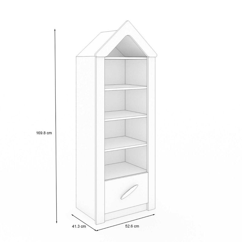 babyonlineshop Nature Kid My House Bücherregal Natur/Grau Sonderangebote