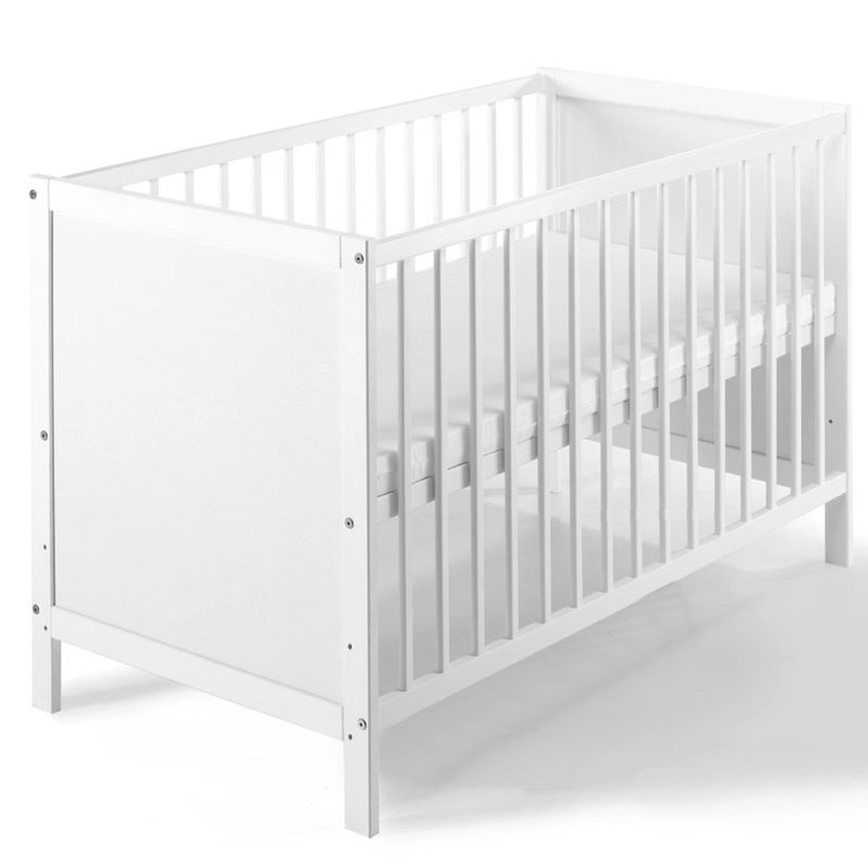 babyonlineshop Schardt Leo Kinderbett 60x120 cm Kiefer massiv weiß 3 Schlupfstäbe Neueste Stile