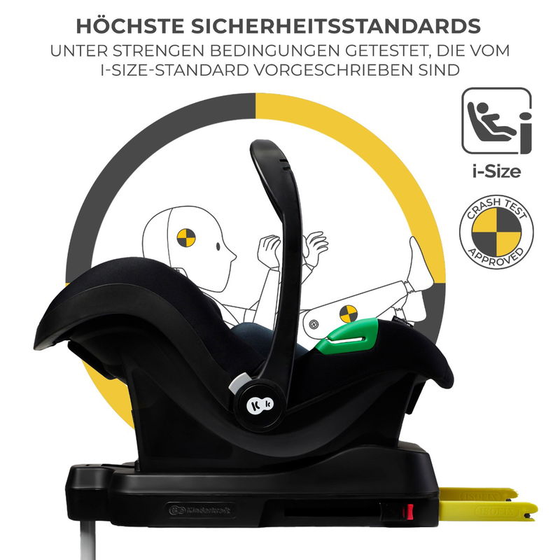 babyonlineshop Kinderkraft Kinderautositz mit Basisstation MINK PRO i-Size + MINK FX schwarz Sonderangebot der Fabrik