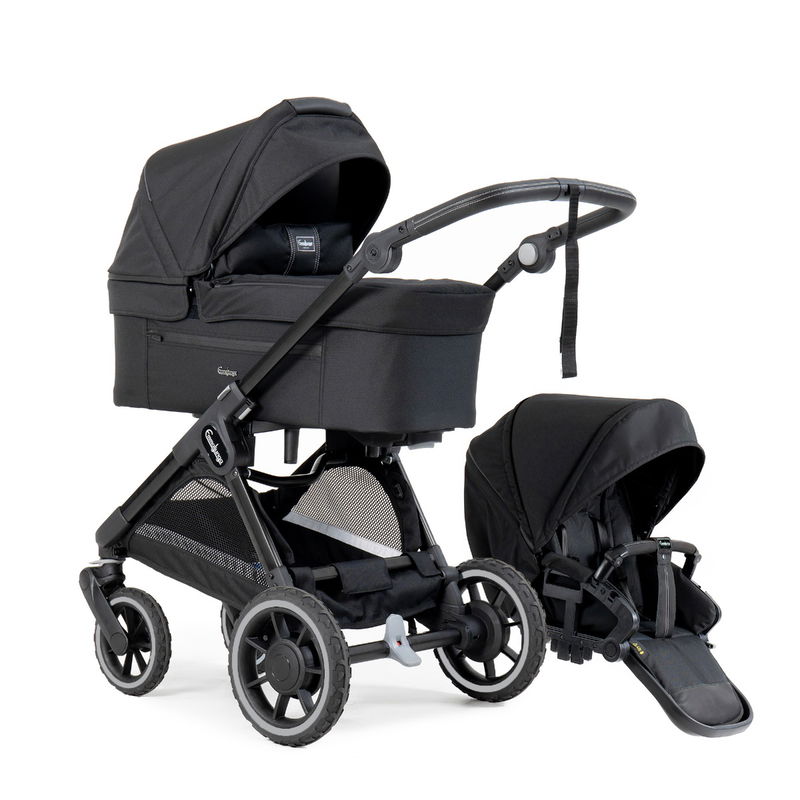babyonlineshop Emmaljunga SENTO FLAT Kinderwagen All Black Limitierter Zeitrabatt