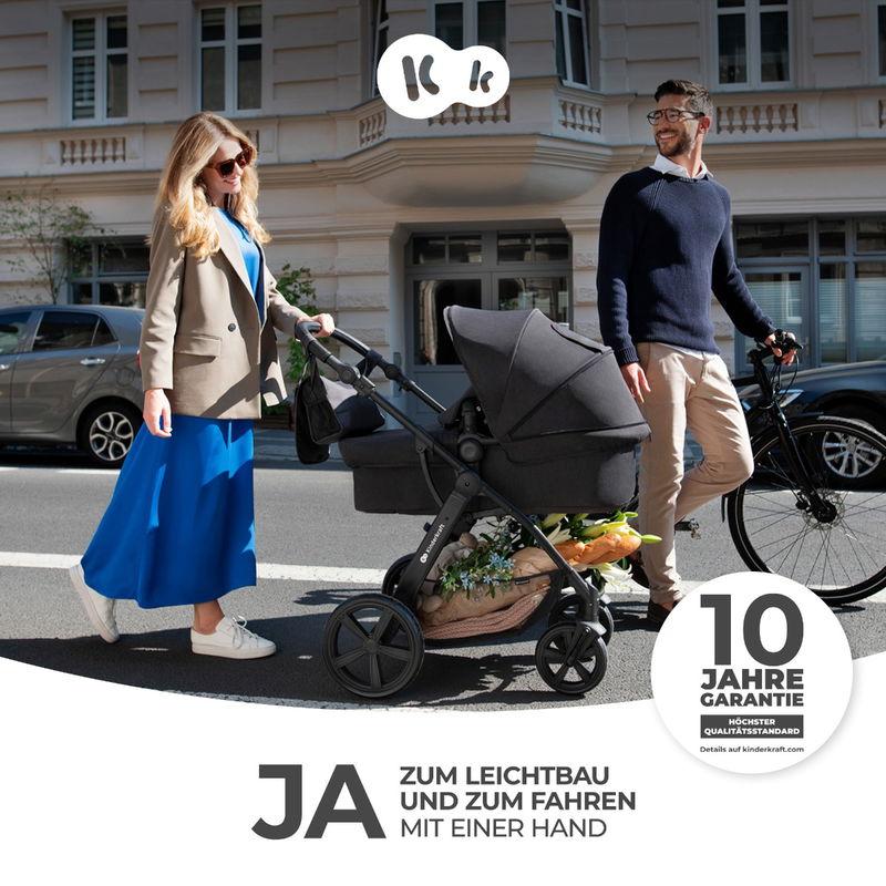 babyonlineshop Kinderkraft Kinderwagen 3in1 MOOV CT Mink Pro grey Sonderangebot